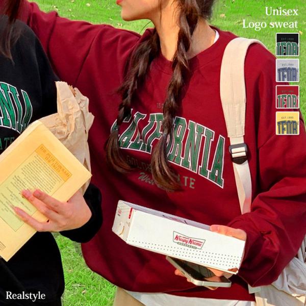 スウェット レディース メンズ 上 長袖 トップス トレーナー スエット カットソー ロンT 秋 ゆ...