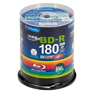 Verbatim バーベイタム 1回録画用 ブルーレイディスク BD-R 25GB 100枚 ホワイトプリンタブル 片面1層 1-6倍速 V｜rudan-store