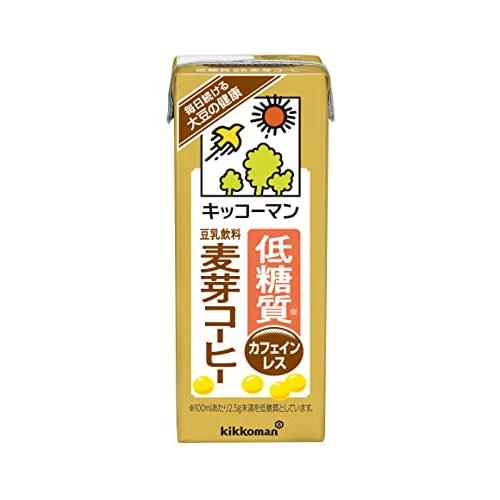 Kikkoman キッコーマン 低糖質豆乳飲料麦芽コーヒー 200ml ×18本カロリー50%OFF