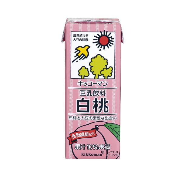 キッコーマン 豆乳飲料 白桃 200ml ×18本