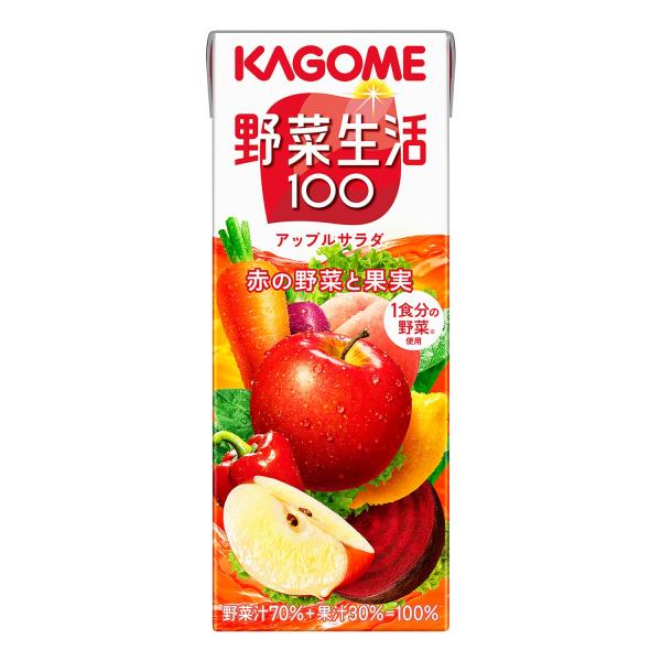カゴメ 野菜生活100 アップルサラダ 200ml ×24本