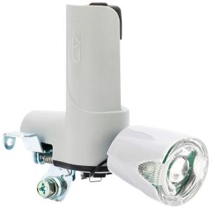 YSD(ワイエスディー) 自転車 ヘッドライト DL11G LEDブロックダイナモ グレー 残光機能付き DL11G グレー｜rudan-store