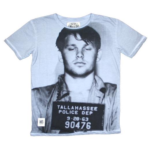 [Worn By] Jim Morrison / Mugshot Tee (Grey Oil Was...