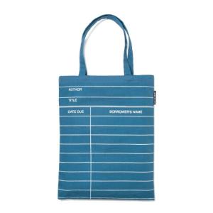[Out of Print] Library Card Tote Bag (Blue Denim)