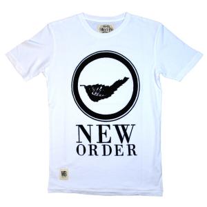 [Worn By] New Order / Circle Leaf Tee (White) - ニュー・オーダー Tシャツ｜rudie