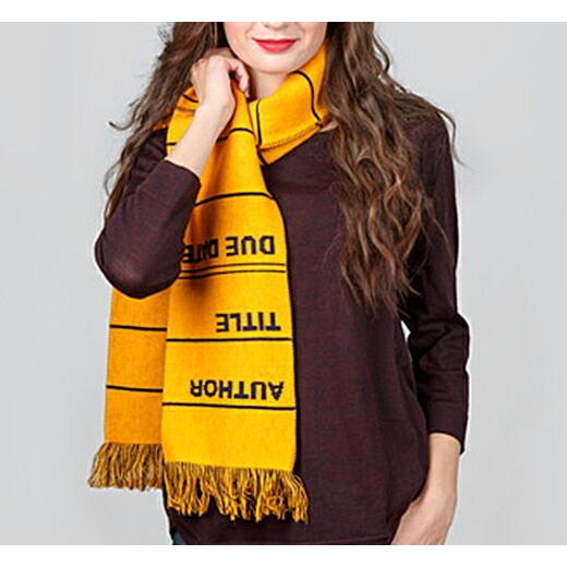 [Out of Print] Library Card Scarf (Yellow)