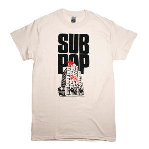 Sub Pop Records / Old Building Tee (Vintage White)｜rudie