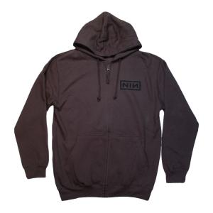 Nine Inch Nails / Classic Black Logo Zip Hoodie (Charcoal) - ナイン・インチ・ネイルズ ジップ パーカ｜rudie