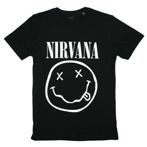 Nirvana / Smile Tee 2 (Black)｜rudie