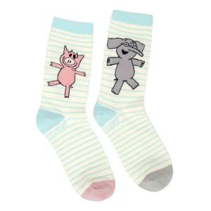 [Out of Print] Mo Willems / Elephant & Piggie Socks - モー・ウィレムズ / ぞうさんぶたさんシリーズ (2007~) ソックス｜rudie