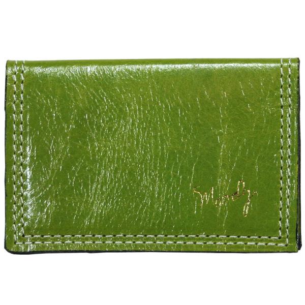 [Moody Leather] Leather Wallet (Kiwi / Cream) - ムー...