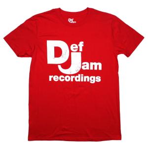 Def Jam Recordings / Classic Logo Tee 1 (Red) - デフ・ジャム・レコーディングス Tシャツ｜rudie