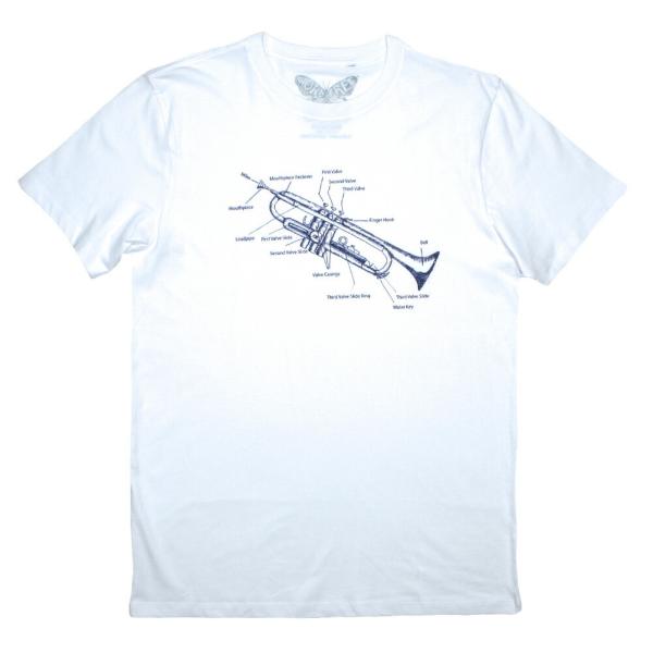 [Worn Free] Miles Davis / Trumpet Parts Tee 2 (Whi...