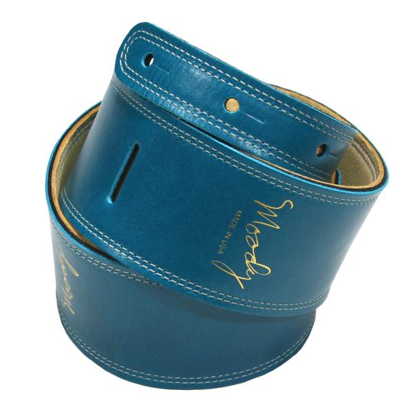 [Moody Leather] Leather Backed Guitar Strap [Stand...
