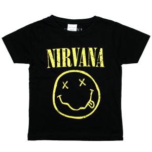 Nirvana / Smile Kids Tee 2 (Black) - ニルヴァーナ キッズ Tシャツ｜rudie