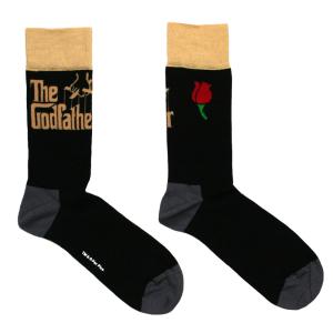Mario Puzo / The Godfather Socks 1 (Black/Gold) - マリオ・プーヅォ / ゴッドファーザー ソックス｜rudie