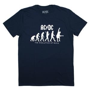 AC/DC / The Evolution of Rock Tee 3 (Dark Navy) - ACDC / ザ・エヴォリューション・オブ・ロック Tシャツ