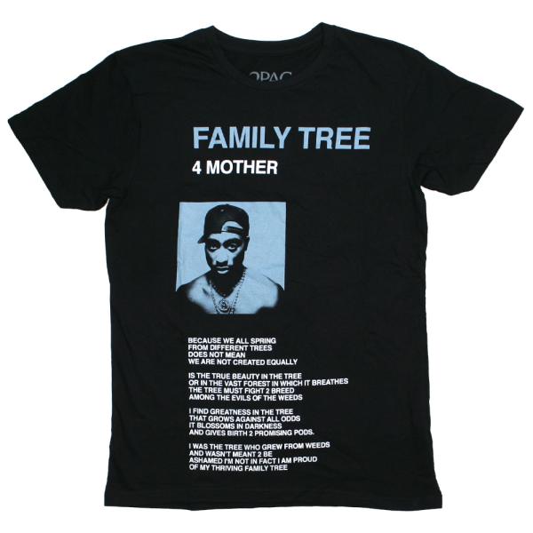 Tupac Shakur / Family Tree Tee (Black) - 2PAC Tシャツ