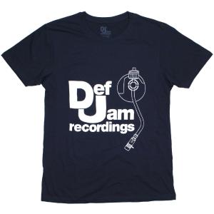 Def Jam Recordings / Logo & Stylus Tee 2 (Dark Navy) - デフ・ジャム・レコーディングス Tシャツ｜rudie