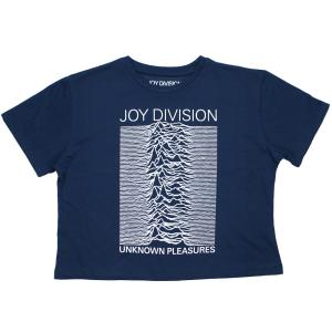 Joy Division / Unknown Pleasures Womens Crop Top 18 (Denim Blue) - ジョイ・ディヴィジョン Tシャツ｜rudie