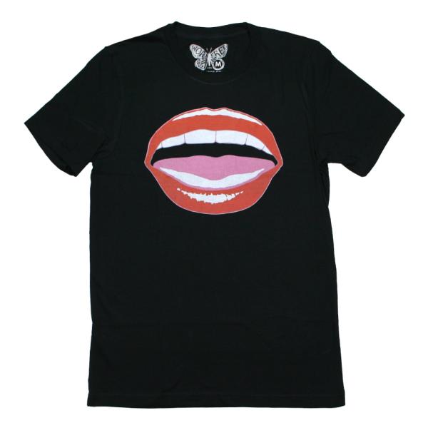 [Worn Free] John Lennon / Mouth Tee 4 (Black) - [ウ...