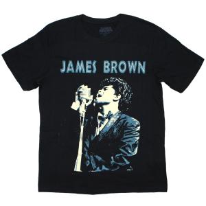 James Brown / Singing Portrait Tee 2 (Black) - ジェームス・ブラウン Tシャツ｜rudie