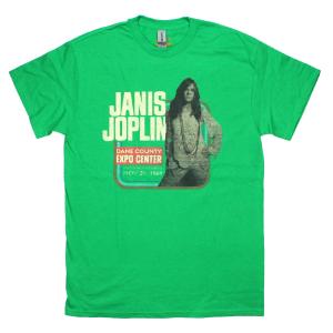 Janis Joplin / Dane County Coliseum Tee (Green) - ジャニス・ジョプリン Tシャツ｜rudie