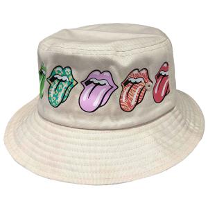 The Rolling Stones / Multi Tongue Pattern Bucket Hat 1 (Natural) - ザ・ローリング・ストーンズ バケットハット
