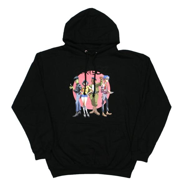 Gorillaz / Group Circle Rise Hoodie (Black) - ゴリラズ...