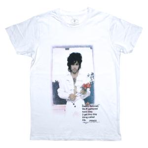 Prince / Let's Go Crazy Tee (White) - プリンス Tシャツ｜rudie