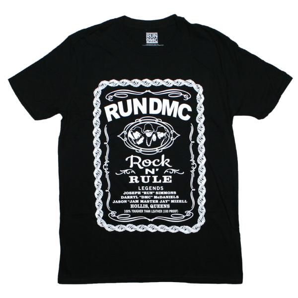 RUN DMC / Rock N&apos; Rule Tee (Black) - RUN DMC Tシャツ