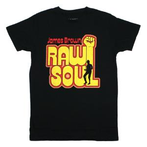 James Brown / Raw Soul Tee (Black) - ジェームス・ブラウン Tシャツ｜rudie