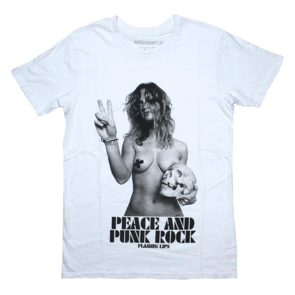 The Flaming Lips / Peace And Punk Rock Tee (White)...