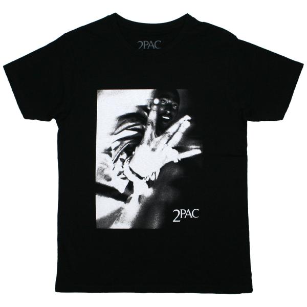 2Pac / W Hand Sign Tee (Black) - 2PAC Tシャツ