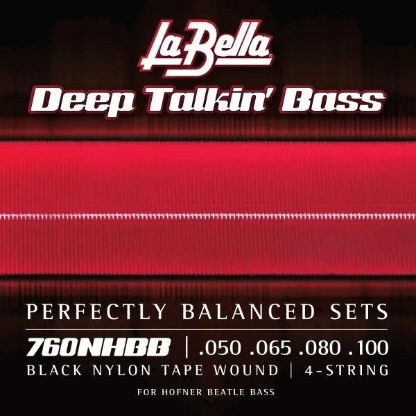 [La Bella] 760NHBB “Beatle” Bass Black Nylon Tape ...