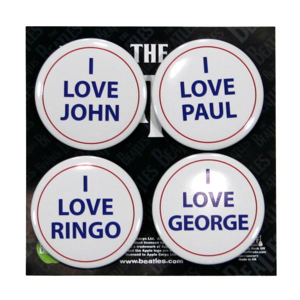 The Beatles / I Love Badge Pack (Large) - ザ・ビートルズ ...