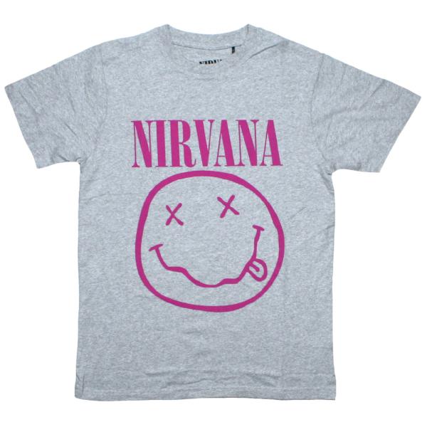 Nirvana / Smile Tee 12 (Heather Grey) - ニルヴァーナ Tシャ...