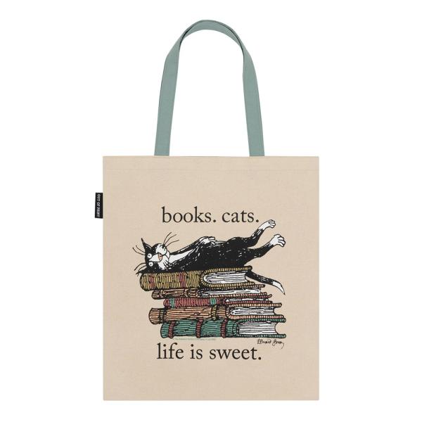 [Out of Print] Books. Cats. Life Is Sweet. Tote Ba...