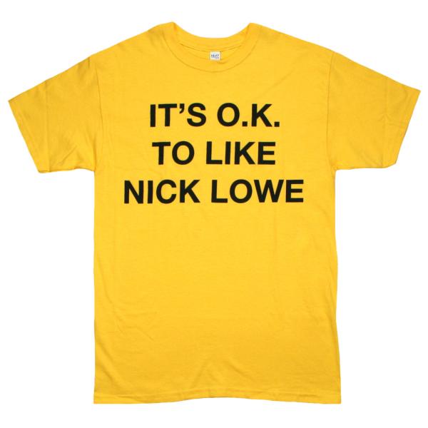 It's O.K. To Like Nick Lowe Tee (Yellow) - ニック・ロウ ...
