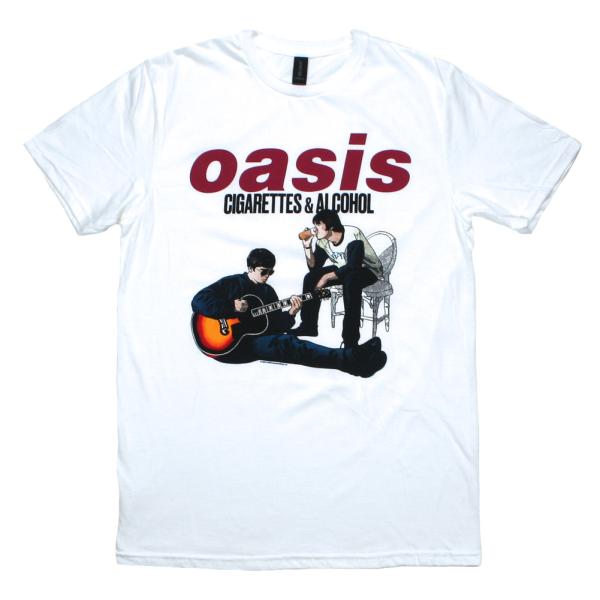 Oasis / Cigarettes &amp; Alcohol Tee 3 (White) - オアシス ...