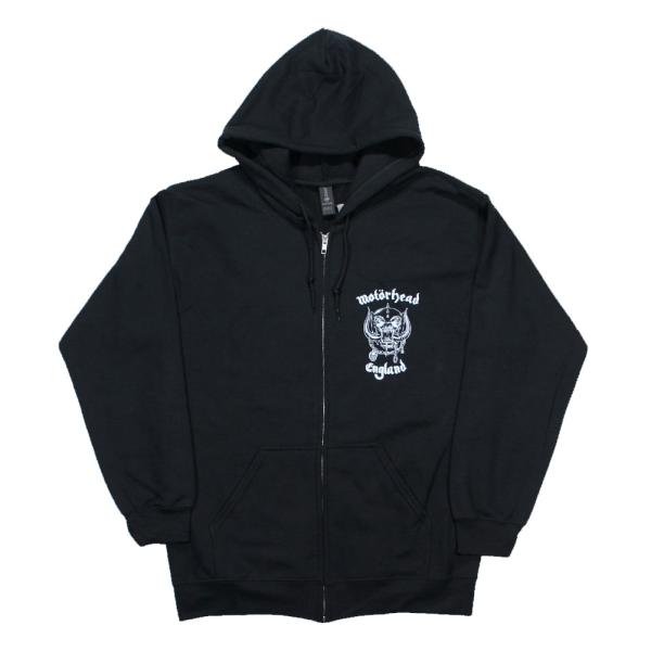 Motorhead / England Zipped Hoodie (Black) - モーターヘッ...