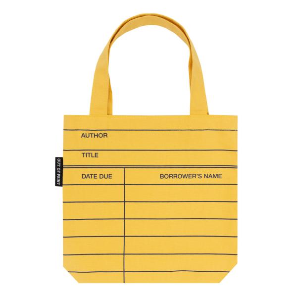 Library Card Mini Tote Bag (Yellow) - ライブラリー・カード ミ...