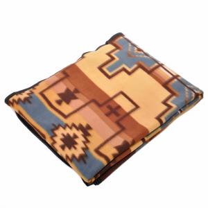 エルパソサドルブランケット (El Paso SADDLEBLANKET) Fleece Lodge Blanket フリースロッジブランケット[約203×152cm]01B.BEIGE/STEEL