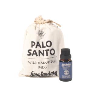 ルナスンダラ (Luna Sundara) パロサント100g入りBag+オイル15ml[エクアドル産]セット Palo Santo スマッジングスティック 香木+精油｜rugforest