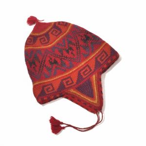 ラナート (LANART) アルパカ混イヤーフラップニットハット Crochet Trapper Hat[RED]｜rugforest