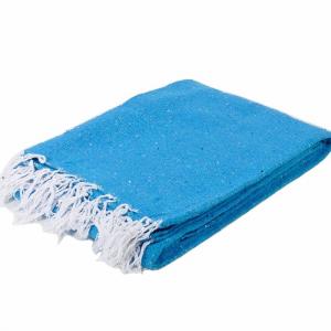 モリーナ (Molina Indian Blanket) Solid Blanket/無地メキシカンブランケット[198×124cm]TURQUOISE