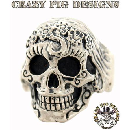 クレイジーピッグ リング 指輪 CRAZYPIG ラ ムエルタ メキシカン スカル リング CRAZ...
