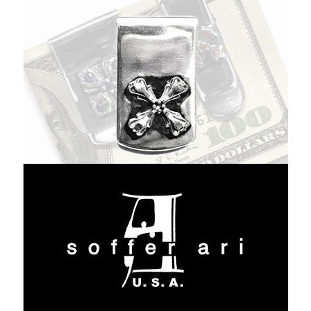 ソファアリ SofferAri ラージ S.A. バッジ マネー クリップ LARGE S.A. B...