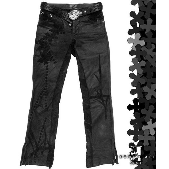 ソファアリ SofferAri ラッシュ アンド ステッチ レザー パンツ LASH AND STI...