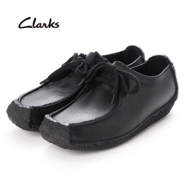 CLARKS クラークス Natalie ナタリー モカシン ブラックレザー 黒 表革 レディース ...